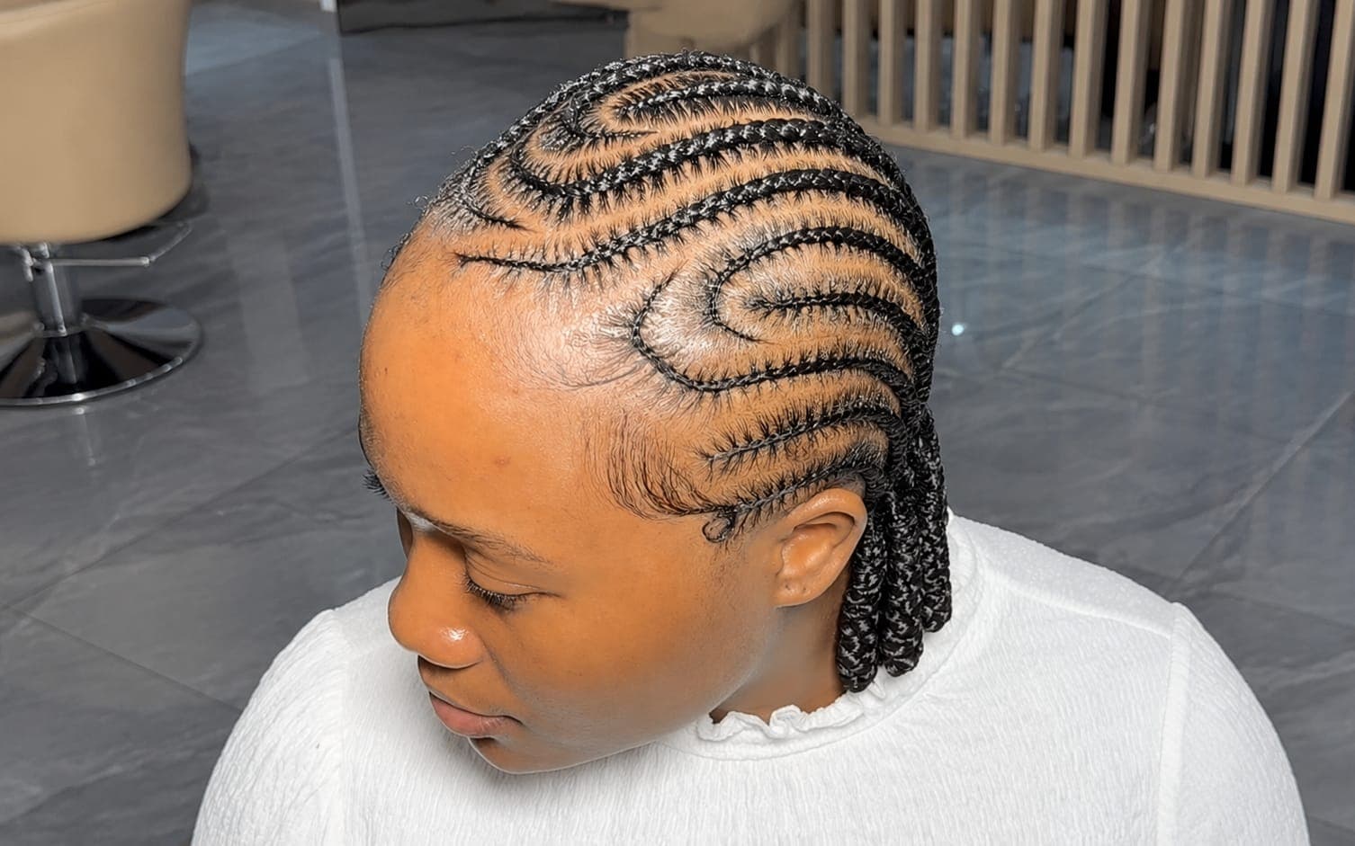 Stich Cornrow with own Hair