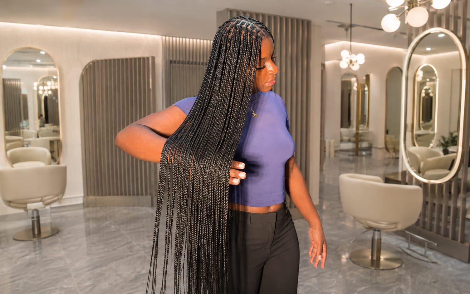 Knotless Braids Only Small (Thigh/ Butt)
