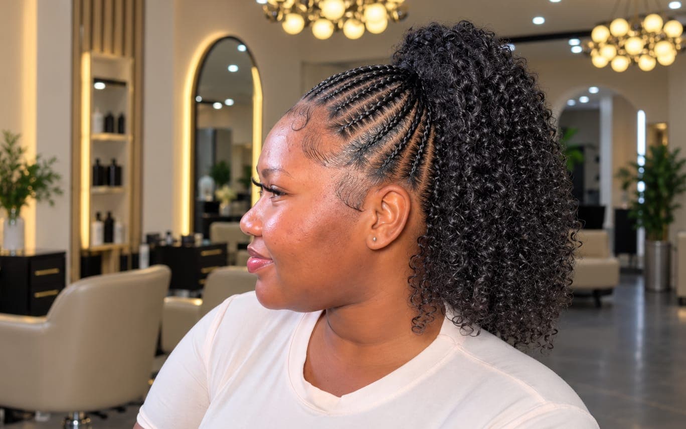 Cornrow Pony - Shoulder Length (Extensions Inclusive)